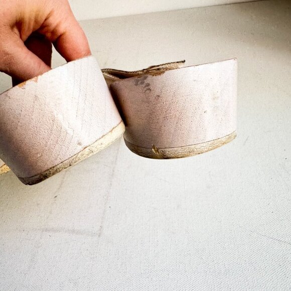 Gucci Canvas Monogram Wood Sole Clog Sandals 37 - Picture 10 of 16